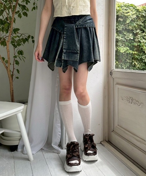 OLIVE des OLIVE(オリーブデオリーブ)の「腰巻きミニスカート(スカート・レディース・ブラック系その他/ワンウォッシュ・FREE)」の14枚目の写真