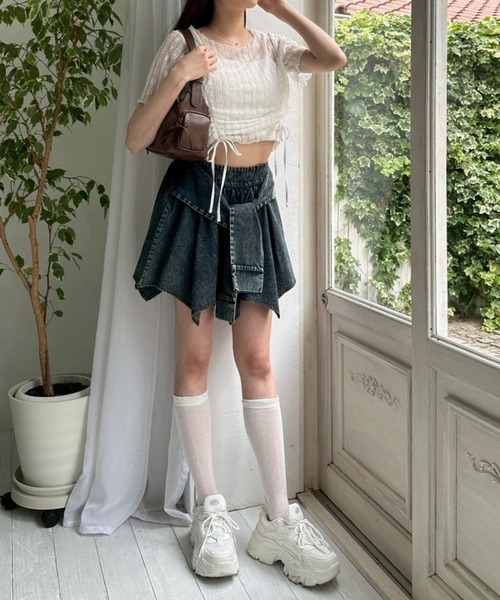 OLIVE des OLIVE(オリーブデオリーブ)の「腰巻きミニスカート(スカート・レディース・ブラック系その他/ワンウォッシュ・FREE)」の19枚目の写真