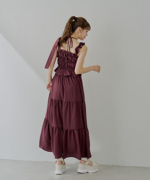 Chico（チコ）の「アシメリボン配色ロングOP（ワンピース）」 - WEAR
