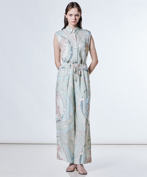 Sov.（ソブ）の「レーヨンフラワープリントパンツ（その他パンツ・レディース・ミント・36/38）」の11枚目の写真