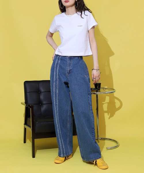 NERDY（ノルディ）の「NYローカットデニムパンツ（デニムパンツ・メンズ・ホワイト/ネイビー/ブルー・M/L/SS/S）」の12枚目の写真