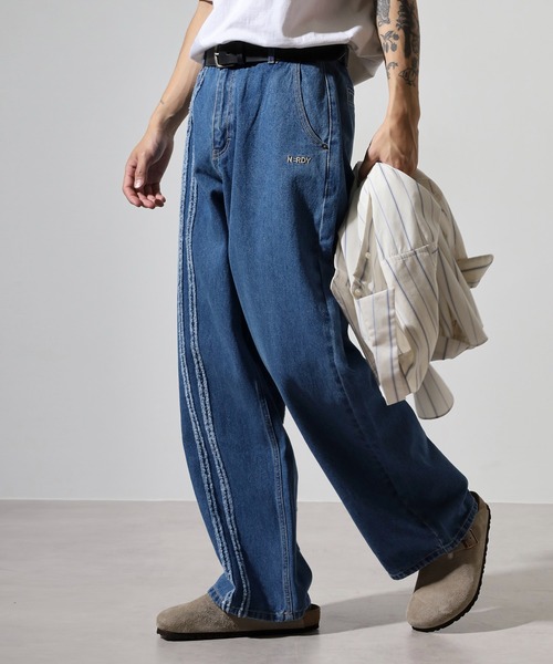 ●NERDY● Uni NY raw cut デニムパンツ(3色) unisex ○NERDY○ Uni NY raw cut デニムパンツ(3色) unisex (NERDY