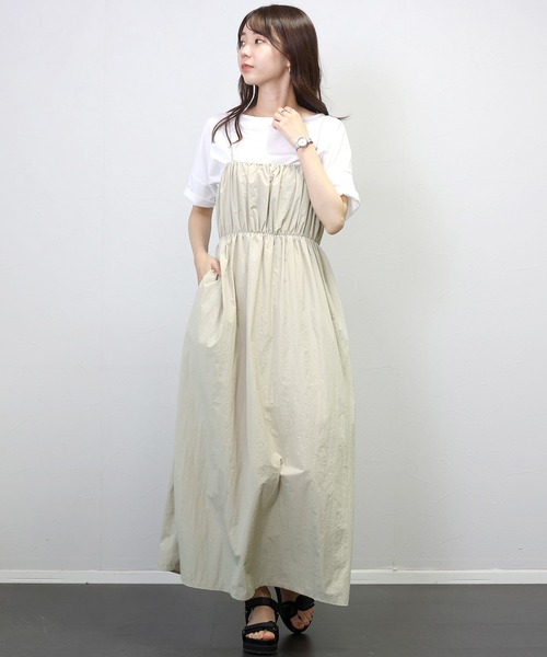 Aletta vita(アレッタビータ)の「バックリボンキャミワンピース(ワンピース・レディース・ダークブルー/ベージュ・M)」の15枚目の写真