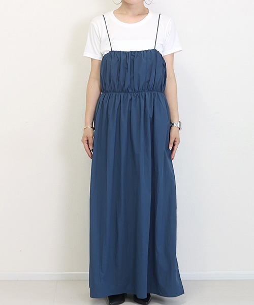 Aletta vita(アレッタビータ)の「バックリボンキャミワンピース(ワンピース・レディース・ダークブルー/ベージュ・M)」の22枚目の写真