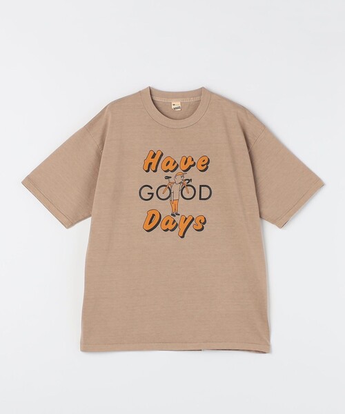 SCREEN STARS（スクリーンスターズ）の「SCREEN STARS: ガーメントダイ フェード カラー レトロ グラフィック Tシャツ◇（Tシャツ/カットソー・メンズ・グリーン/ピンク/イエロー/ブルー/ベージュ・MEDIUM/LARGE/X-LARGE）」の2枚目の写真