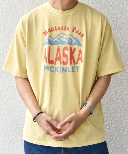 SCREEN STARS（スクリーンスターズ）の「SCREEN STARS: ガーメントダイ フェード カラー レトロ グラフィック Tシャツ◇（Tシャツ/カットソー・メンズ・グリーン/ピンク/イエロー/ブルー/ベージュ・MEDIUM/LARGE/X-LARGE）」の13枚目の写真