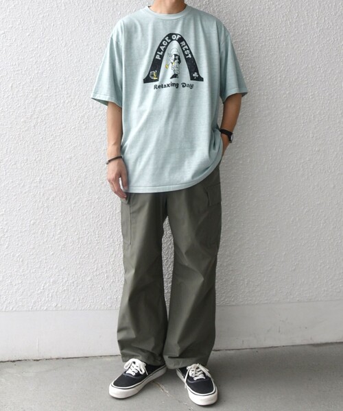 SCREEN STARS（スクリーンスターズ）の「SCREEN STARS: ガーメントダイ フェード カラー レトロ グラフィック Tシャツ◇（Tシャツ/カットソー・メンズ・グリーン/ピンク/イエロー/ブルー/ベージュ・MEDIUM/LARGE/X-LARGE）」の19枚目の写真