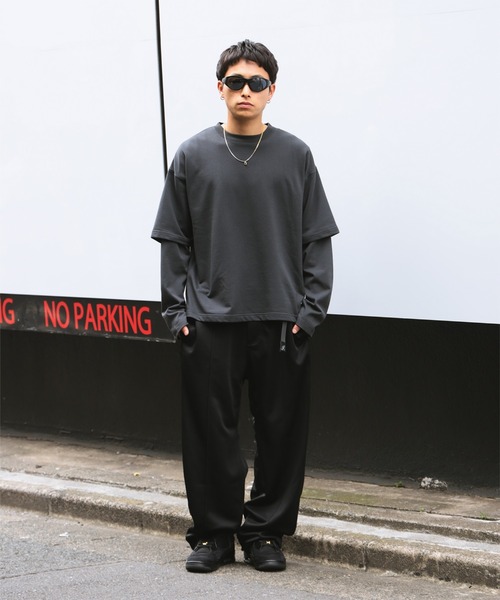 Gramicci（グラミチ）の「【EC限定】GRAMICCI / 別注 PINTUCK JERSEY SLACKS（スラックス・メンズ・ブラック/ブラウン・S/M/L/XL）」の3枚目の写真