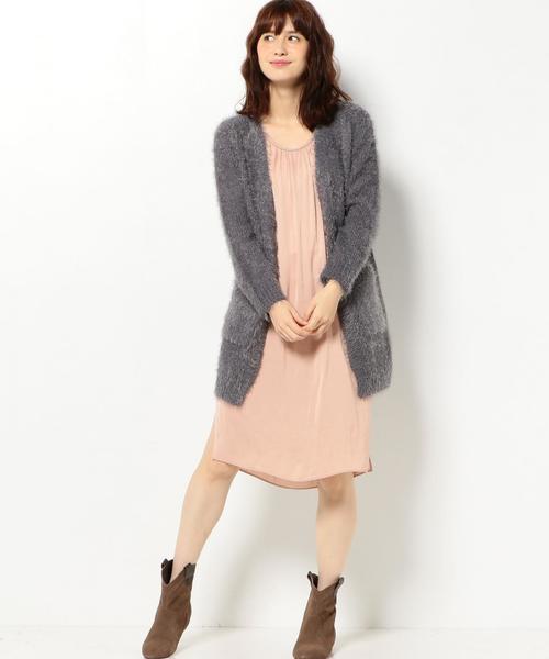 Another Edition(アナザーエディション)の「フェザー2ポケットカーディガン/AEBC フェザー 2POC CGN(カーディガン/ボレロ・レディース・ライトグレー/ダークグレー・フリー)」の11枚目の写真