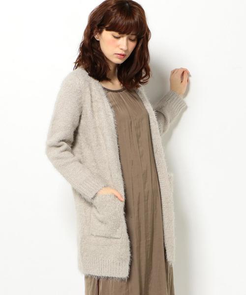 Another Edition(アナザーエディション)の「フェザー2ポケットカーディガン/AEBC フェザー 2POC CGN(カーディガン/ボレロ・レディース・ライトグレー/ダークグレー・フリー)」の15枚目の写真