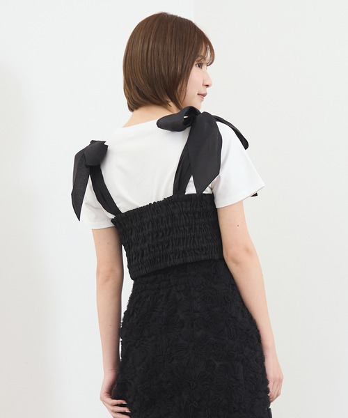 REDYAZEL(レディアゼル)の「【セットアップ可能】3Dフラワーレースショルダーリボンビスチェ(キャミソール・レディース・ブラック/ブルー/キナリ・FREE)」の19枚目の写真