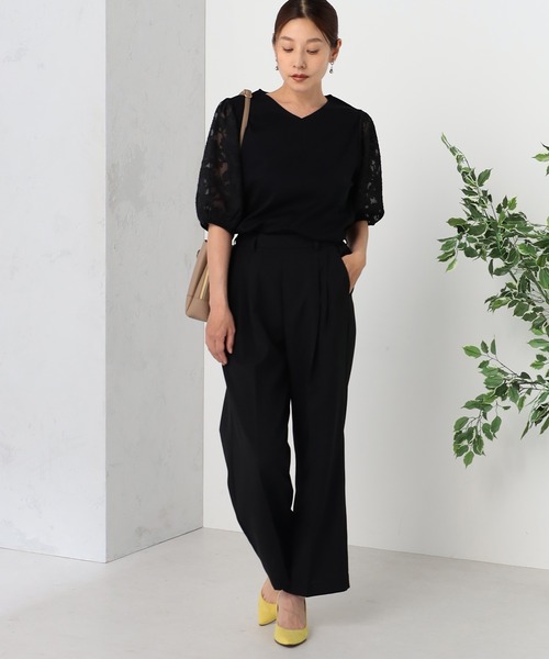 GALLORIA(ギャローリア)の「【キレメクシリーズ】接触冷感 綿100% 袖オパールプルオーバー(Tシャツ/カットソー・レディース・ブラック/ライトグレー/ホワイト・S/M/L/LL)」の11枚目の写真