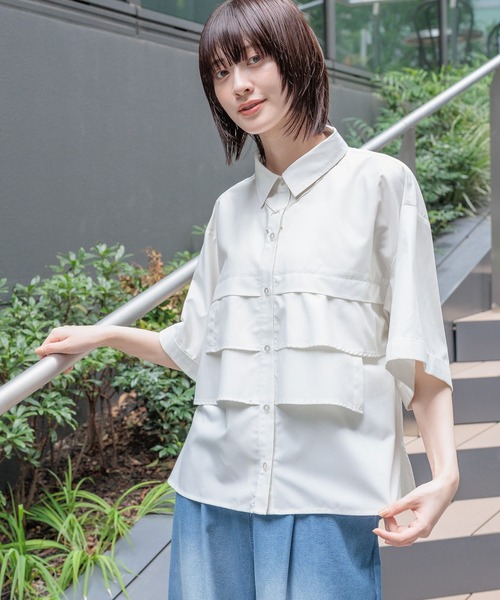 セール】ティアードシャツ6分袖 / 575935（シャツ/ブラウス）｜LAKOLE