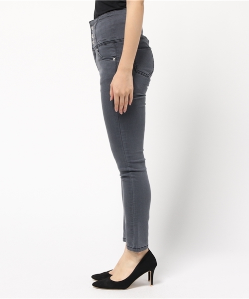 Luz Llena (philter)（ラズレナ　フィルター）の「ハイウエストストレッチ スキニーデニムパンツ/カラースキニーパンツ◆（デニムパンツ・レディース・グレー/サックスブルー/ネイビー/ブルー/ホワイト/ライトピンク/ライトグレー/ライトグリーン/ブラック・X-LARGE/X-SMALL/SMALL/LARGE/MEDIUM）」の15枚目の写真