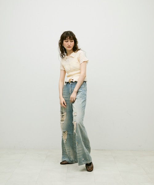 Mesh flat ballet shoes / メッシュフラットバレエシューズ