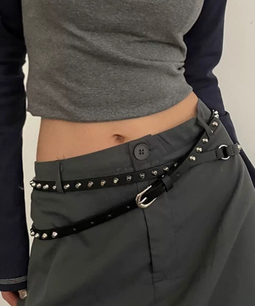 Roen/ロエン/バックルレザーベルト/黒/y2k Roen - 【未使用】Roen/ロエン レザーベルト シルバー ブラック