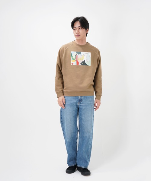 Common Noun(コモン ナウン)の「“CAT”&“DOG” Kana Akiyama 裏起毛ラグランクルースウェット(スウェット・レディース・杢グレー/ブラック/レッド/ベージュ/ネイビー・M/L/XL)」の22枚目の写真