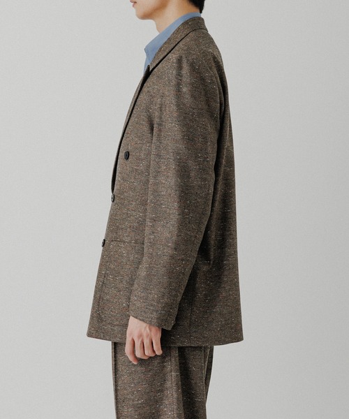 ADAM ET ROPE'（アダムエロペ）の「ハードクロス ダブルブレストジャケット / セットアップ対応（テーラードジャケット・メンズ・ブラック/ブラウン系その他・M/L）」の17枚目の写真