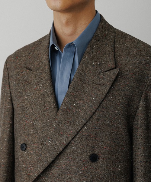 ADAM ET ROPE'（アダムエロペ）の「ハードクロス ダブルブレストジャケット / セットアップ対応（テーラードジャケット・メンズ・ブラック/ブラウン系その他・M/L）」の19枚目の写真