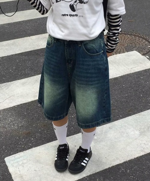 Silly(シリー)の「バミューダデニムパンツ(デニムパンツ・レディース・ネイビー/ブルー/ライトブルー・SMALL/MEDIUM/LARGE)」の3枚目の写真