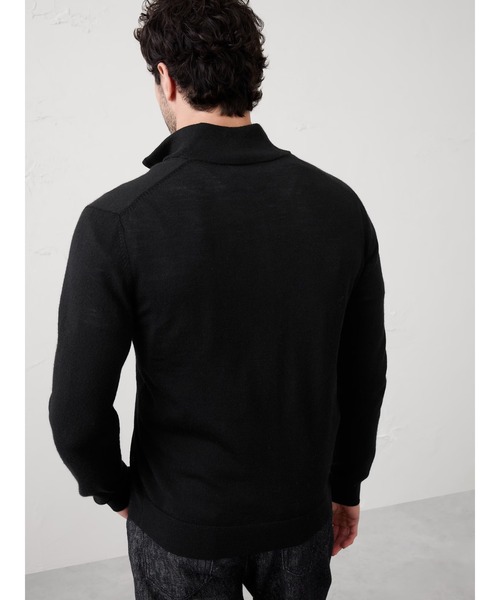 BANANA REPUBLIC FACTORY STORE（バナナリパブリック ファクトリーストア）の「BANANA REPUBLIC FACTORY STORE　　メリノウール ハーフジップ セーター（ニット/セーター・メンズ・ナチュラル/ブラック/ネイビー/ワイン・M/L/XL/S）」の11枚目の写真