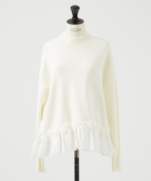 DESIGNWORKS（デザインワークス）の「裾フリルニット（ニット/セーター・レディース・ホワイト・38）」の10枚目の写真