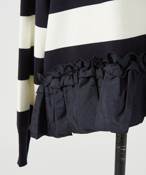 DESIGNWORKS（デザインワークス）の「裾フリルニット（ニット/セーター・レディース・ホワイト・38）」の4枚目の写真