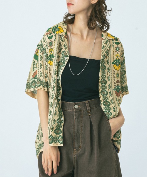 ブラウス シャツ (HLAADA for ROSEBUD)BANDANA TUCK SHIRT レディース ROSE BUD｜HLAADAforROSEBUD/BANDANA BIAS SHIRT OP | Rakuten