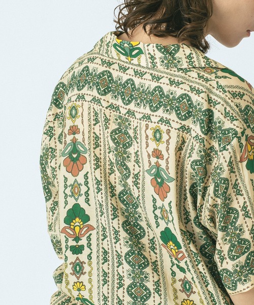 HLAADA for ROSEBUD)FLOWER LINE SHORT SLEEVE SHIRTS（シャツ