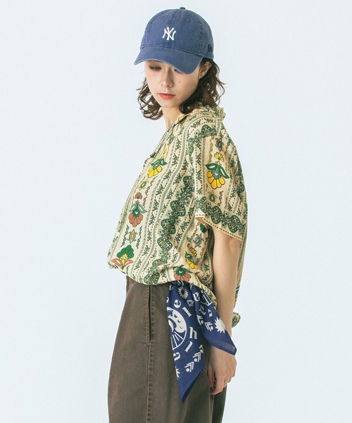 HLAADA（フラーダ）の「(HLAADA for ROSEBUD)FLOWER LINE SHORT SLEEVE SHIRTS（シャツ/ブラウス・レディース・ベージュ/バーガンディー・ONE SIZE）」の8枚目の写真