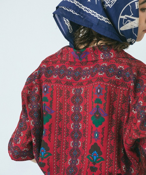 HLAADA（フラーダ）の「(HLAADA for ROSEBUD)FLOWER LINE SHORT SLEEVE SHIRTS（シャツ/ブラウス・レディース・ベージュ/バーガンディー・ONE SIZE）」の20枚目の写真