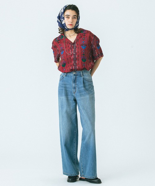 HLAADA（フラーダ）の「(HLAADA for ROSEBUD)FLOWER LINE SHORT SLEEVE SHIRTS（シャツ/ブラウス・レディース・ベージュ/バーガンディー・ONE SIZE）」の21枚目の写真