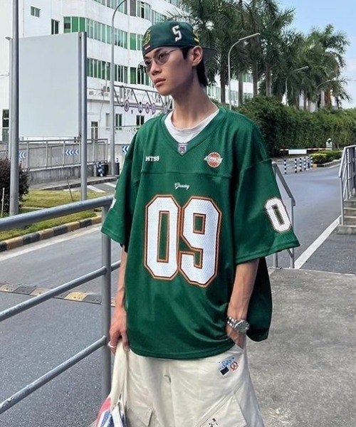 セール】ナンバリングメッシュフットボールTシャツ（Tシャツ