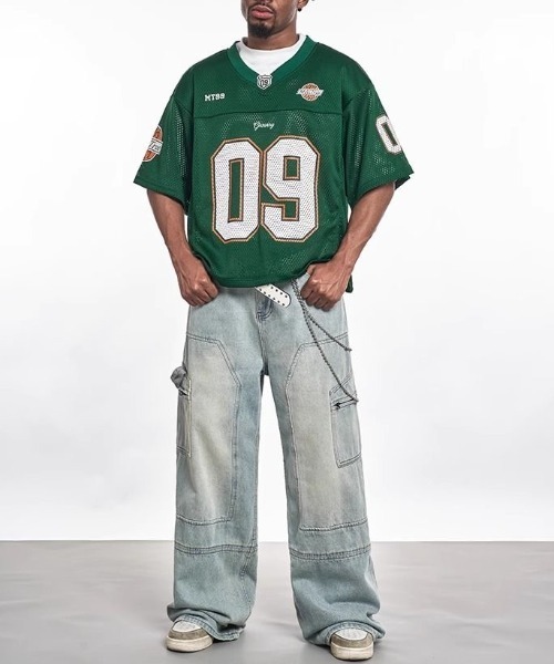 セール】ナンバリングメッシュフットボールTシャツ（Tシャツ