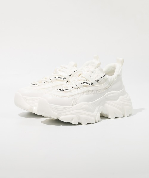 STEVE MADDEN（スティーブマデン）の「【STEVE MADDEN/スティーブマデン】厚底ボリュームソールスニーカー RECOUPE（スニーカー・レディース・ホワイト/ブラック・7/7.5/8/8.5/6.5）」の10枚目の写真