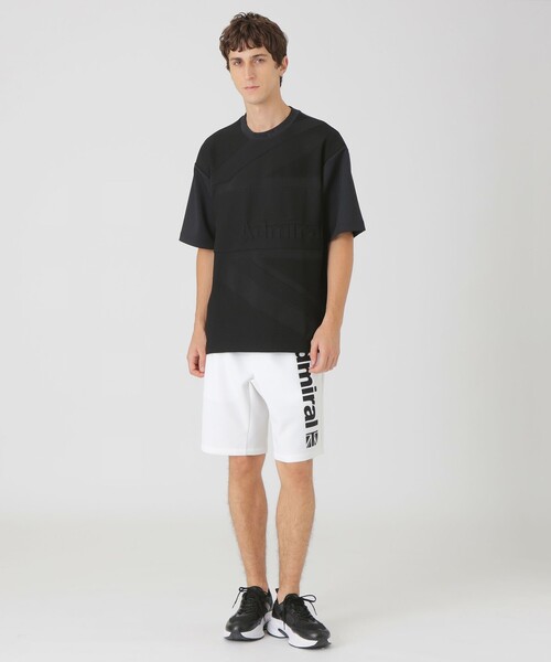 BLACK LABEL CRESTBRIDGE(ブラックレーベル・クレストブリッジ)の「【BLACK lab.×Admiral】ニットドッキングアイコンTシャツ(Tシャツ/カットソー・メンズ・オフホワイト/ブラック・M/L/XL)」の8枚目の写真