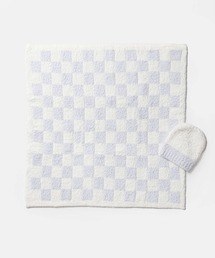 Kashwere（カシウエア）の「KASHWERE Baby Blanket  Check w/ Cap - Chenilla Cloud カシウェア チェック ベビーブランケット キャップ付き（ブランケット）」