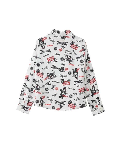 HYSTERIC GLAMOUR（ヒステリックグラマー）の「ROCK HAPPENING柄 コンパクトシャツ（シャツ/ブラウス・レディース・ブラック系その他/ホワイト系その他・SMALL/MEDIUM）」の3枚目の写真