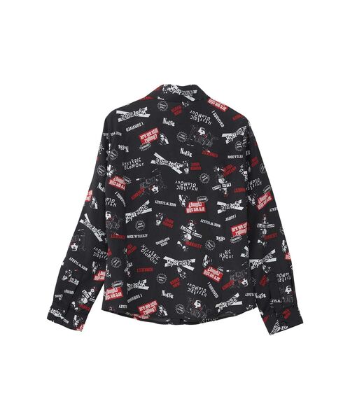HYSTERIC GLAMOUR（ヒステリックグラマー）の「ROCK HAPPENING柄 コンパクトシャツ（シャツ/ブラウス・レディース・ブラック系その他/ホワイト系その他・SMALL/MEDIUM）」の4枚目の写真