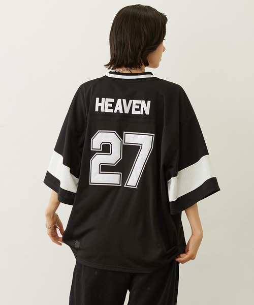 MILKFED.(ミルクフェド)の「HEAVEN27 FOOTBALL SHIRT(Tシャツ/カットソー・レディース・ライトブルー/ブラック/ライトピンク・ONE SIZE)」の19枚目の写真