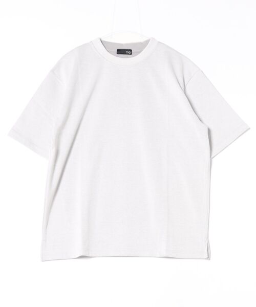 TAKA-Q(タカキュー)の「タカキュー ダブルフェイス ポンチ クルーネック 半袖 Tシャツ(Tシャツ/カットソー・メンズ・ネイビー/ホワイト/ライトグレー/ブラウン・LARGE/X-LARGE/MEDIUM)」の10枚目の写真