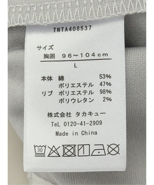 TAKA-Q(タカキュー)の「タカキュー ダブルフェイス ポンチ クルーネック 半袖 Tシャツ(Tシャツ/カットソー・メンズ・ネイビー/ホワイト/ライトグレー/ブラウン・LARGE/X-LARGE/MEDIUM)」の11枚目の写真