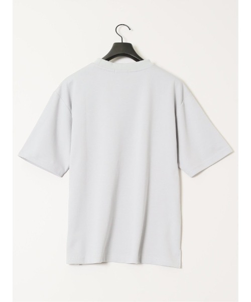 TAKA-Q(タカキュー)の「タカキュー ダブルフェイス ポンチ クルーネック 半袖 Tシャツ(Tシャツ/カットソー・メンズ・ネイビー/ホワイト/ライトグレー/ブラウン・LARGE/X-LARGE/MEDIUM)」の12枚目の写真