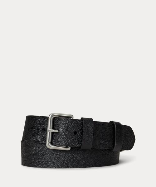 ペブルド レザー ローラーバックル ベルト（ベルト）｜POLO RALPH