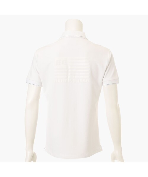 BRIEFING（ブリーフィング）の「【BRIEFING GOLF／ブリーフィングゴルフ】MEN’S BG FLAG POLO（ポロシャツ・メンズ・ホワイト/グレー/ブラック・M/L）」の5枚目の写真