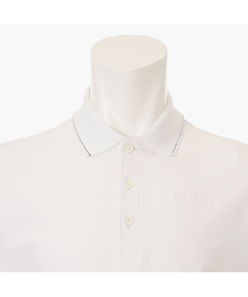 BRIEFING（ブリーフィング）の「【BRIEFING GOLF／ブリーフィングゴルフ】MEN’S BG FLAG POLO（ポロシャツ・メンズ・ホワイト/グレー/ブラック・M/L）」の7枚目の写真
