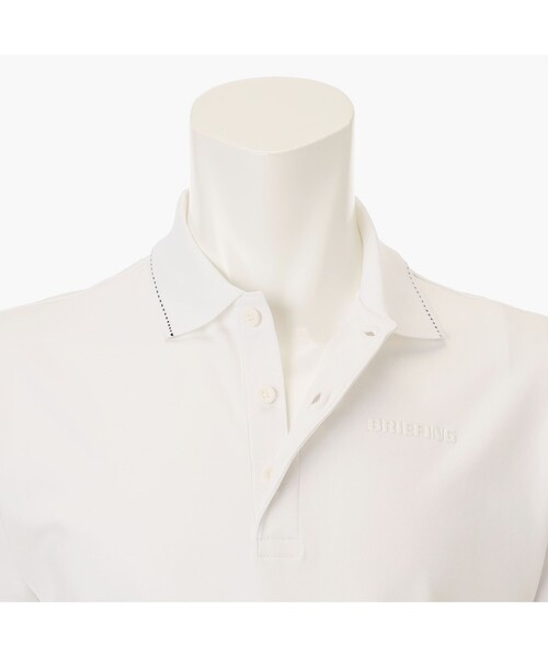 BRIEFING（ブリーフィング）の「【BRIEFING GOLF／ブリーフィングゴルフ】MEN’S BG FLAG POLO（ポロシャツ・メンズ・ホワイト/グレー/ブラック・M/L）」の8枚目の写真
