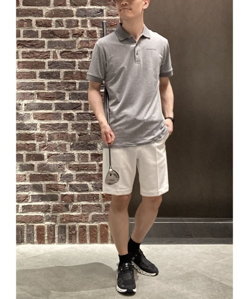 BRIEFING（ブリーフィング）の「【BRIEFING GOLF／ブリーフィングゴルフ】MEN’S BG FLAG POLO（ポロシャツ・メンズ・ホワイト/グレー/ブラック・M/L）」の4枚目の写真