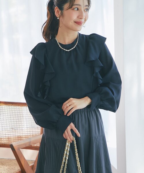 セール】【オケージョン対応・最強愛され】シアーウールラッフルフリル