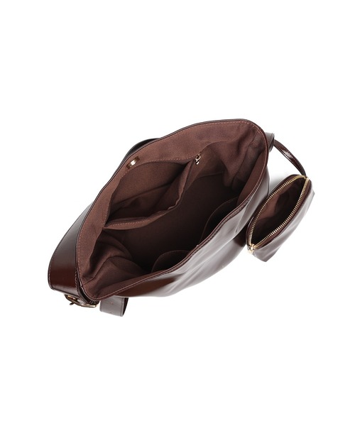 Ungrid（アングリッド）の「【Ungrid/アングリッド】　ポーチチャーム付　バックルベルトバケットバッグ／500mlペットボトル収納可能（ショルダーバッグ・レディース・ブラック/アイボリー/ブラウン・FREE）」の14枚目の写真